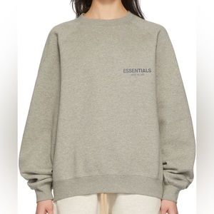 FEAR OF GOD ESSENTIALS GREY GRAY PULLOVER CREWNECK SWEATSHIRT SWEATER XXS